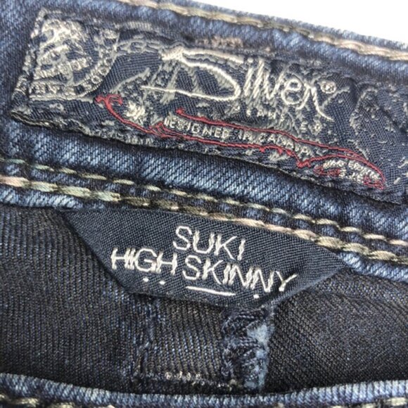 VINTAGE SILVER SUKI HIGH SKINNY JEANS 26x31 - Picture 2 of 13